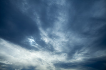 Wall Mural - dark blue stormy cloudy sky