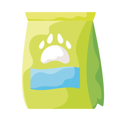 Poster - pet food bag on white background