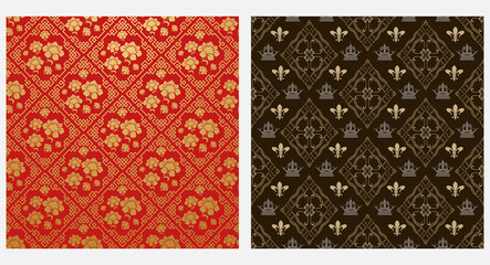 Wall Mural - Chinese patterns wallpaper background, seamless pattern