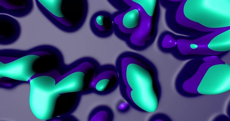 Poster - Liquid colorful loop animation. Soft rounded shapes. 3D rendering. Digital art. Creative concept.	