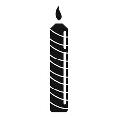 Poster - Party birthday candle icon. Simple illustration of party birthday candle vector icon for web design isolated on white background