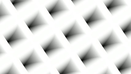 Fototapete - Digital art, three-dimensional black and white objects with soft lighting, Germany