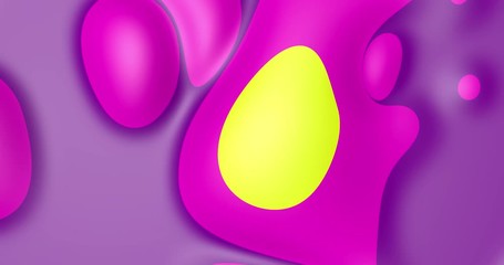 Poster - Liquid colorful loop animation. Soft rounded shapes. 3D rendering. Digital art. Creative concept.	
