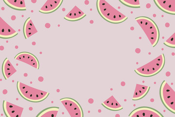 Wall Mural - Summer sale - special offer. Banner with watermelons. Vector