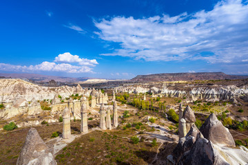 Wall Mural - Love valley in Goreme village, Cappadocia, Turkey.