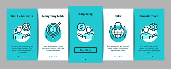 Poster - Telemarketing Sale Onboarding Mobile App Page Screen Vector. Telemarketing Help And Information Research, Calling Operator And Customer Color Illustrations
