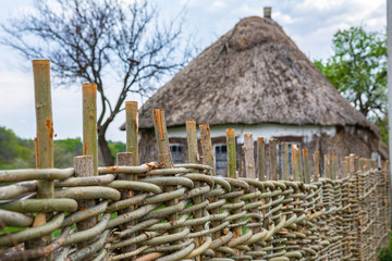 Old vintage rural house in Ukrainian style