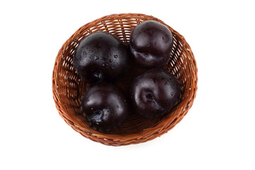 Poster - Black plums on wicked plate