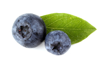 Wall Mural - Blueberries and leaf