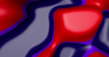 Poster - Liquid colorful loop animation. Soft rounded shapes. 3D rendering. Digital art. Creative concept.	