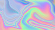 Trendy texture with polarization effect and colorful neon holographic stains. Abstract background in psychedelic Vaporwave style like in old retro tie-dye design of 70s.