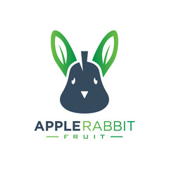 Wall Mural - logo design for rabbits and pears