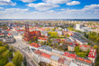 Aerial view of the city of Bialystok, Podlasie, Poland