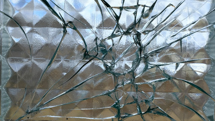 Poster - broken window in the house.