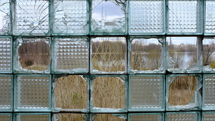 Poster - broken window in the house.