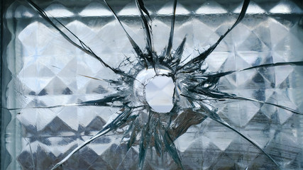 Poster - broken window in the house.