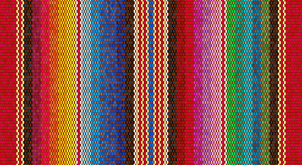 Wall Mural - Blanket stripes seamless vector pattern. Background for Cinco de Mayo party decor or ethnic mexican fabric pattern