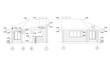 © Free_styler - Gazebo frame with bbq grill vector illustration. Detailed architectural plan