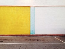 Yellow And White Painted Brick Wall