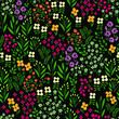 multi color ditsy floral - seamless background