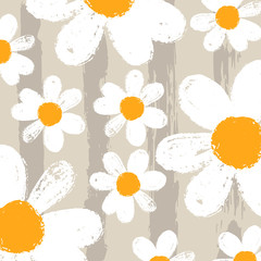 Seamless minimal botanical pattern