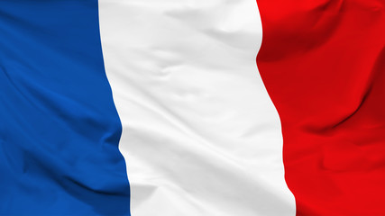 Wall Mural - Fragment of a waving flag of the French Republic in the form of background, aspect ratio with a width of 16 and height of 9, vector