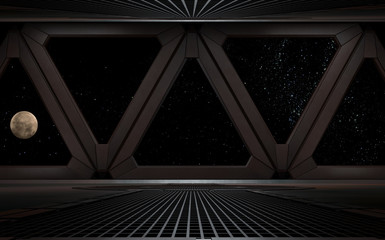 Wall Mural - Space environment, ready for comp of your characters.3D rendering