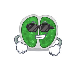 Sticker - Cool chroococcales bacteria cartoon character wearing expensive black glasses