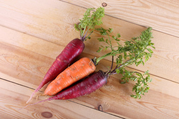 Carrots on table