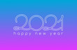 © Rubel - Happy New Year 2021 vector image, Happy 2021 new year color banner