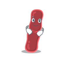 Sticker - A mascot design of bacillus bacteria having confident gesture