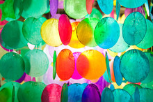 Full Frame Shot Of Colorful Decoration Hanging In Home