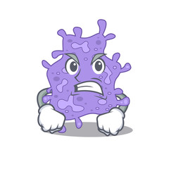 Sticker - Mascot design concept of staphylococcus aureus with angry face