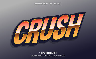 Editable Text Effect, Comic Crush Text Style