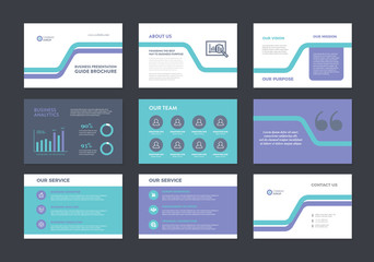 Wall Mural - Business Presentation Brochure Guide Design | Powerpoint  Slide Template | Sales Guide Slider