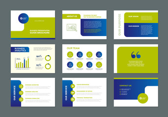 Wall Mural - Business Presentation Brochure Guide Design | Powerpoint  Slide Template | Sales Guide Slider
