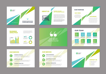 Wall Mural - Business Presentation Brochure Guide Design | Powerpoint  Slide Template | Sales Guide Slider
