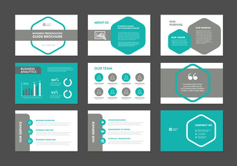 Wall Mural - Business Presentation Brochure Guide Design | Powerpoint  Slide Template | Sales Guide Slider