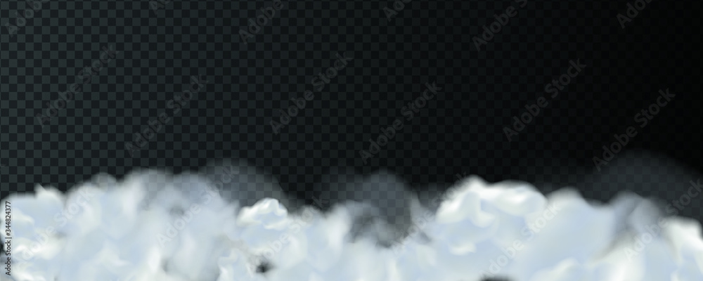 Vector cloudiness ,fog or smoke on dark checkered background.Cloudy sky or smog over the city.Vector illustration. - obrazy, fototapety, plakaty 