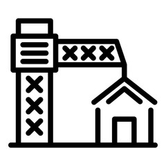 Poster - Construction of the house icon. Outline construction of the house vector icon for web design isolated on white background