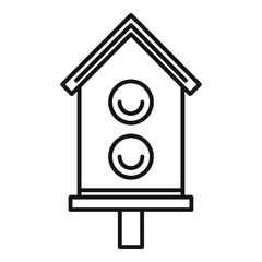 Poster - Bird house icon. Outline bird house vector icon for web design isolated on white background