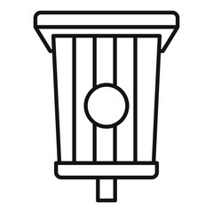 Poster - nature bird house icon. outline nature bird house vector icon for web design isolated on white backg