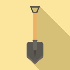 Poster - hiking shovel icon. flat illustration of hiking shovel vector icon for web design