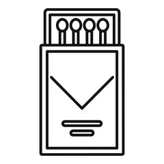 Poster - Match box icon. Outline match box vector icon for web design isolated on white background