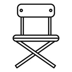 Poster - camping portable chair icon. outline camping portable chair vector icon for web design isolated on w