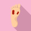 © anatolir - Blood foot pain icon. Flat illustration of blood foot pain vector icon for web design