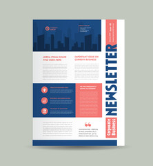 Canvas Print - Business Newsletter Cover Design | Journal Design | Monthly or Annual Report Design 