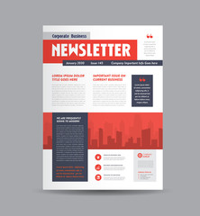 Canvas Print - Business Newsletter Cover Design | Journal Design | Monthly or Annual Report Design 