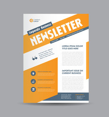 Wall Mural - Business Newsletter Cover Design | Journal Design | Monthly or Annual Report Design 