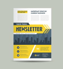 Canvas Print - Business Newsletter Cover Design | Journal Design | Monthly or Annual Report Design 